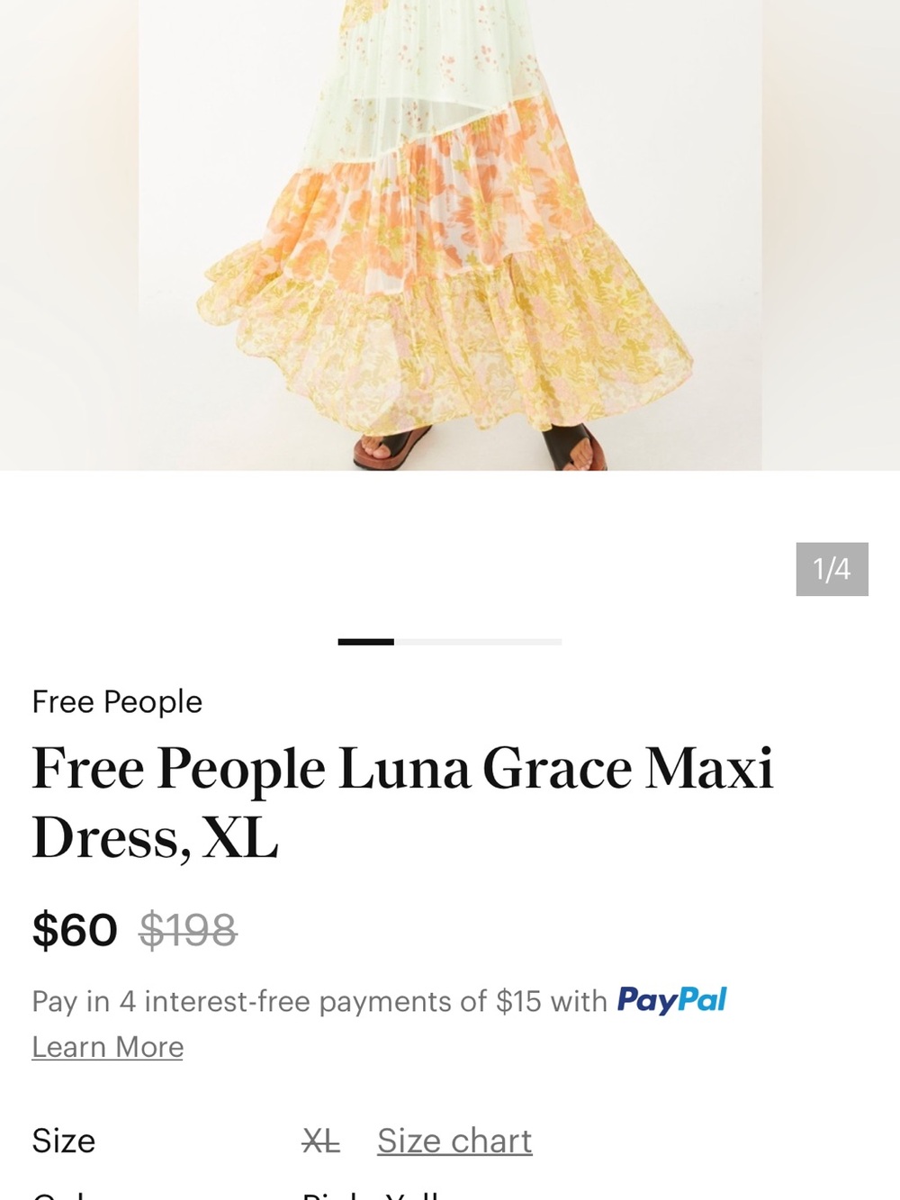 Free People, Luna Grace Maxi Dress, NWOT - Picture 6 of 6